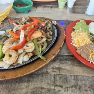 Beef and Shrimp Sizzling Fajita