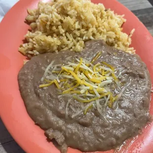Side of beans and rice