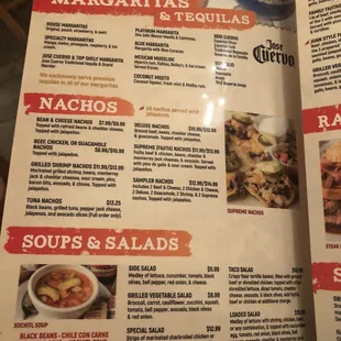 the menu