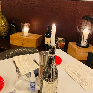 a bottle of wine on a table