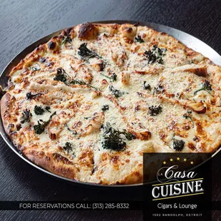 Margherita Pizza:  tomato basil sauce &amp; fresh sliced mozzarella