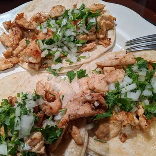 Grilled chicken tacos. One of my favorite items.