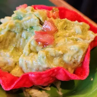 a bowl of guacamole
