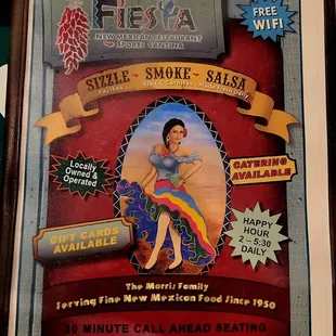 Menu Cover