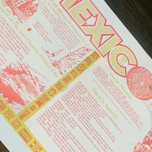 a menu for a mexican restaurant