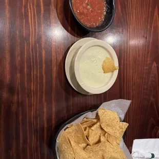 Salsa and queso