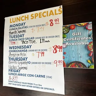 Daily Specials