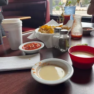 a table full of food