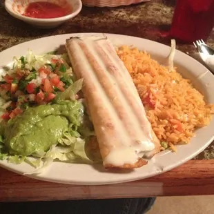 Chicken Chimichanga (no beans or sour cream)