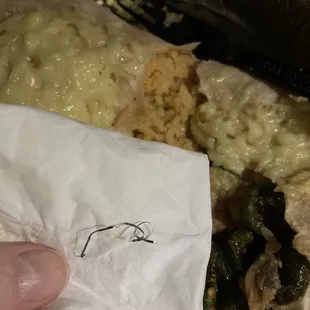 The metal from inside my burrito.
