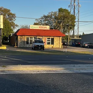 the front of the restaurant