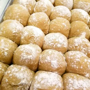 Fresh Dough....means always fresh pizza.  The secret to our crust is in our dough.....Yummm!!