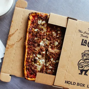 Pizza....excuse me La Casa PIZZA is a beautiful thing!