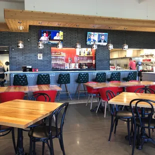 Interior of restaurant.