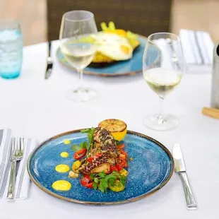 a plate of food on a table
