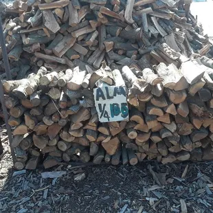 a pile of firewood