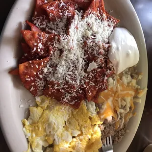 Chilaquiles plate
