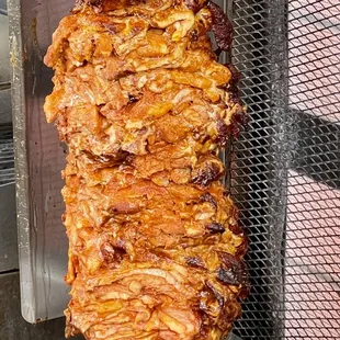 Tacos Al Pastor cooking up