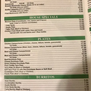 New Menu! Updated Prices!