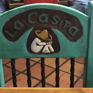 Each chair had carved logo!