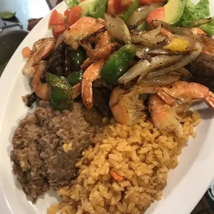 Shrimp fajitas