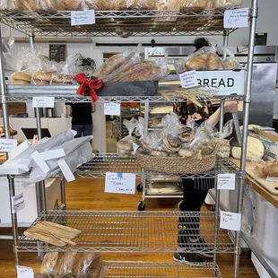 Fresh baked breads and rolls.