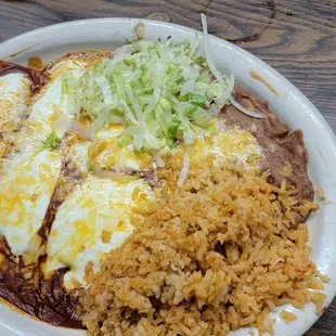 Sour creme enchilada.. Don't like sour cream so I didn't try but nephew said it was good.. He cleaned the plate.