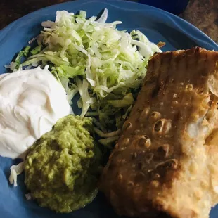 Green chile chimichanga
