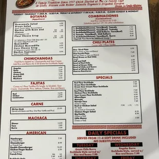 New Menu