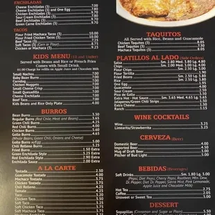 New menu