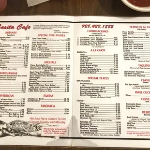 This is a new menu. Taken 4 days before post.
