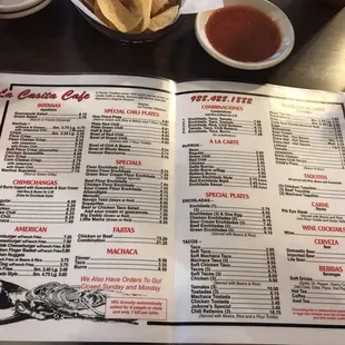 sushi and sashimi, menu