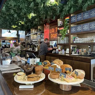 Bar and order area with pastries on display