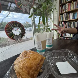 Chocolate croissant (cold and asked 2X) lavender coffee meh