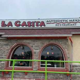 the front of the restaurant