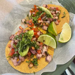 Octopus/pulpo tostada