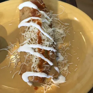 Chicken Chimichanga was delicious.