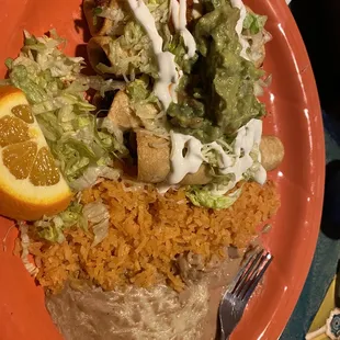 Four taquitos dinner