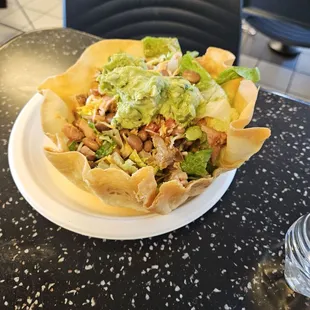 Chicken Tostada with Guac