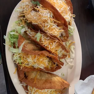 Fried flour tacos