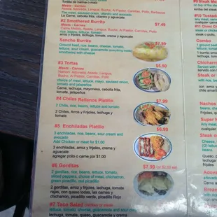 Menu page 1