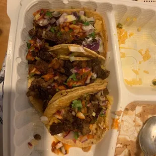 tacos that were supposed to be plain.