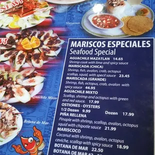 Lots of seafood options