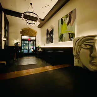 the interior of a restaurant