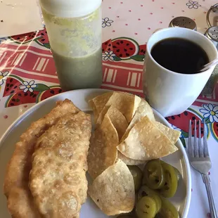 Stuffed with carne guisada and cheese.. mmmm the best