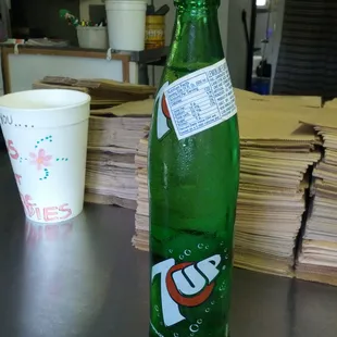 7up in glass!