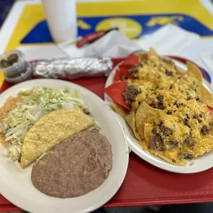 a tray of food