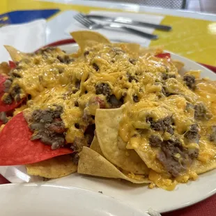 a plate of nachos