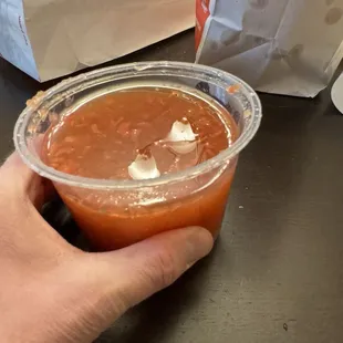 Watered down salsa