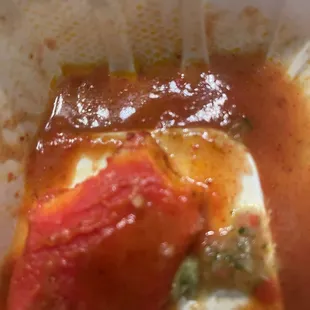 Cheese enchilada hardly any cheese